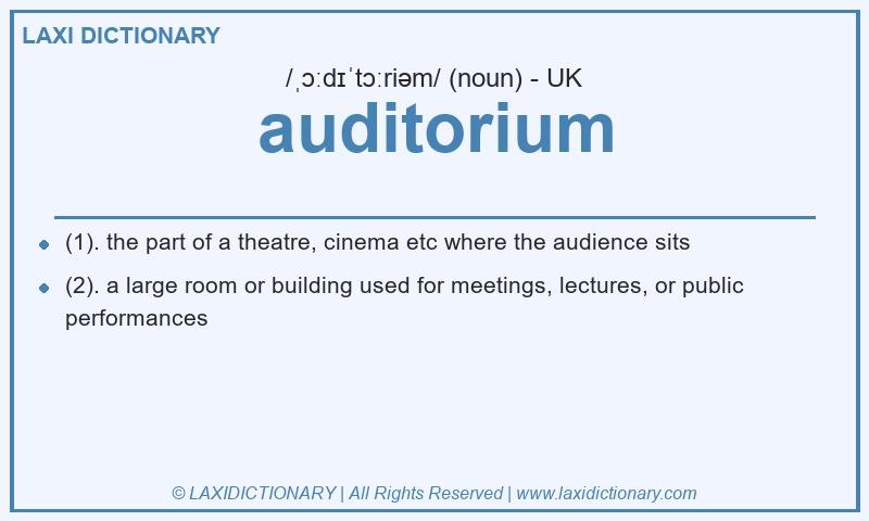 Definition auditorium in British English