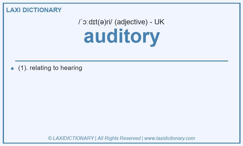 Definition auditory in British English