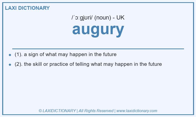 Definition augury in British English