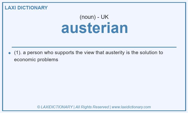 Definition austerian in British English
