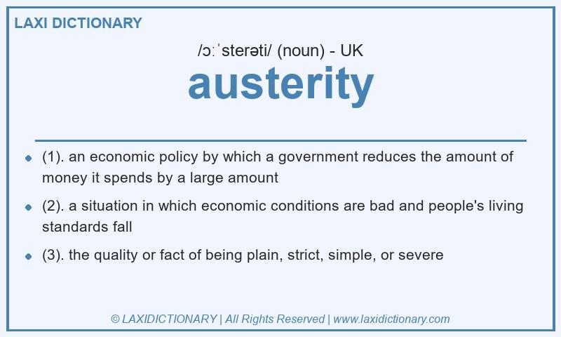Definition austerity in British English