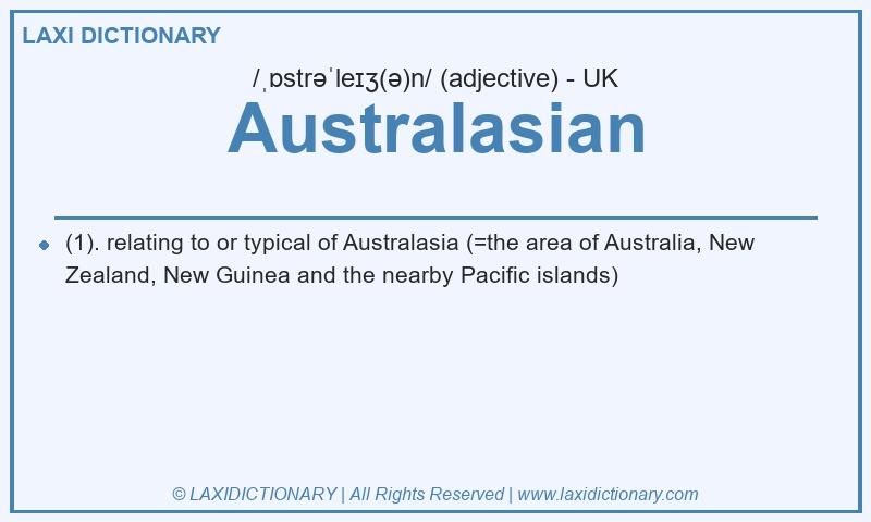 Definition Australasian in British English