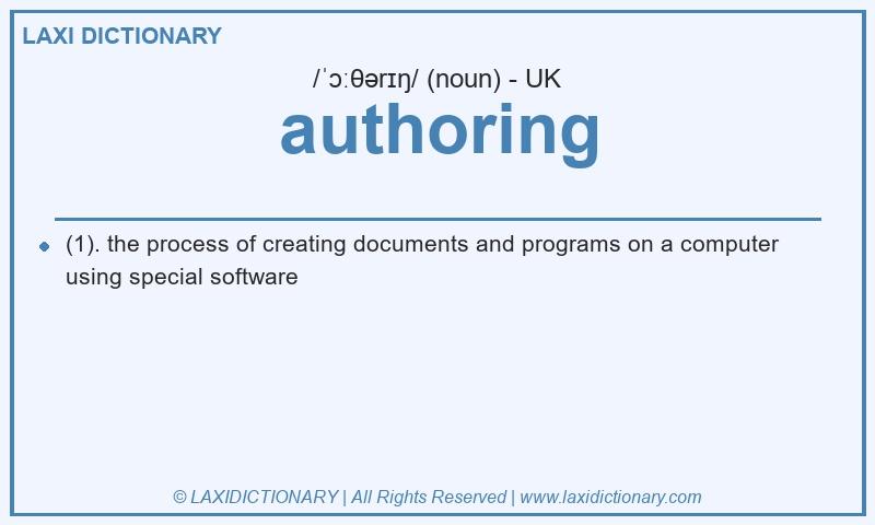 Definition authoring in British English