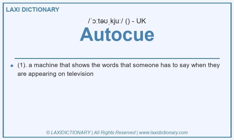 Definition Autocue in British English
