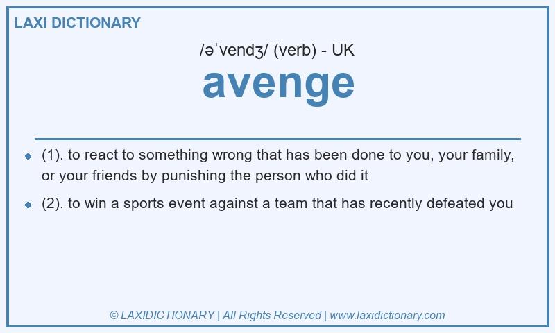 Definition avenge in British English
