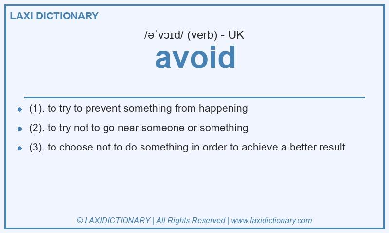 Definition avoid in British English