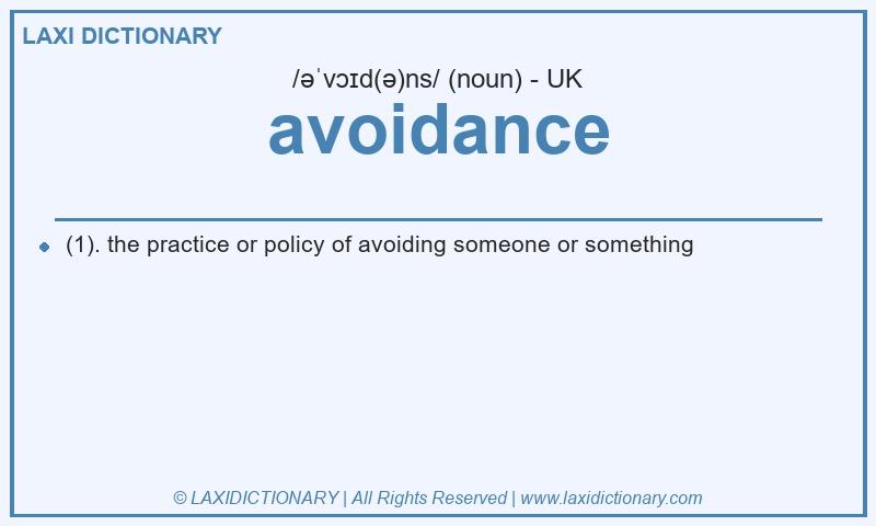 Definition avoidance in British English