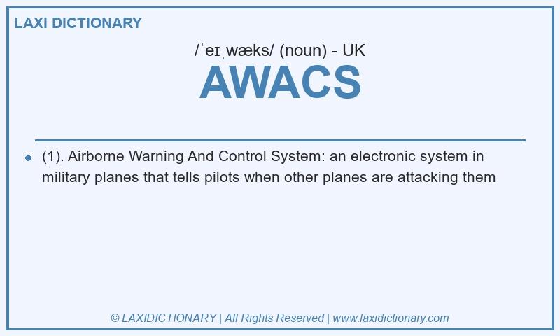 Definition AWACS in British English