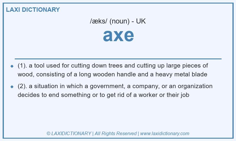 Definition axe in British English