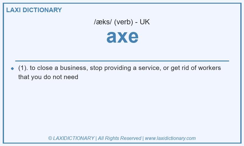Definition axe in British English