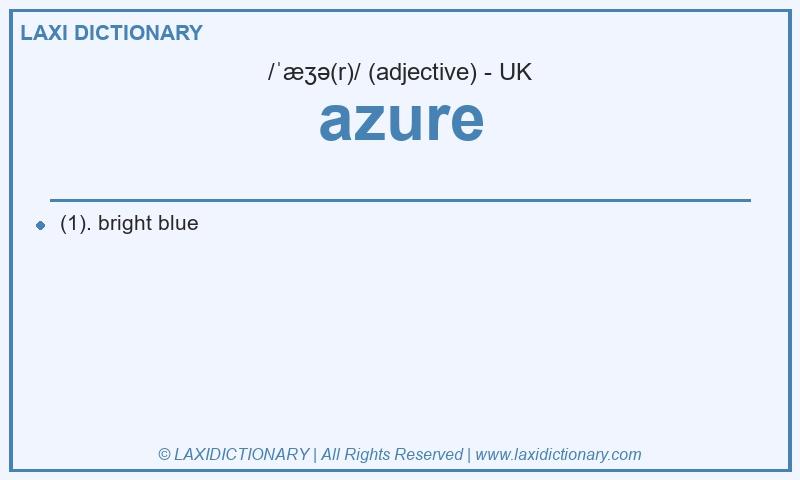 Definition azure in British English