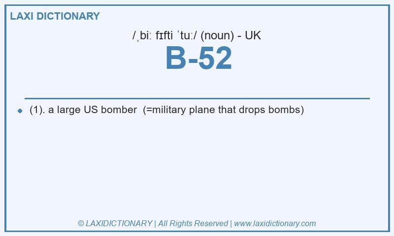 Definition B-52 in British English