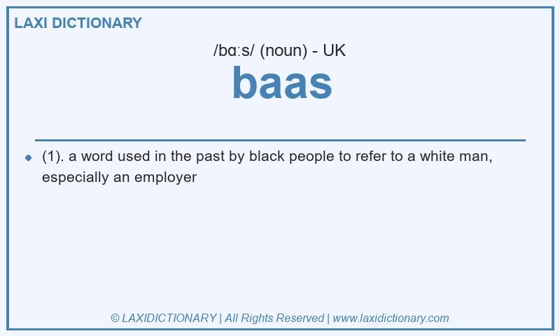 Definition baas in British English