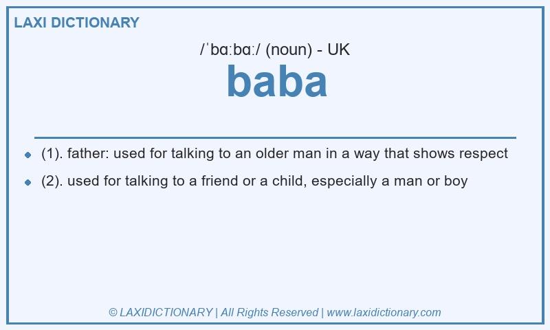 Definition baba in British English