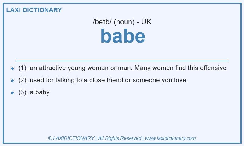 Definition babe in British English