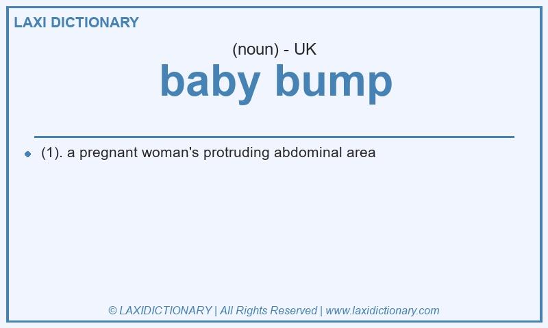Definition baby bump in British English