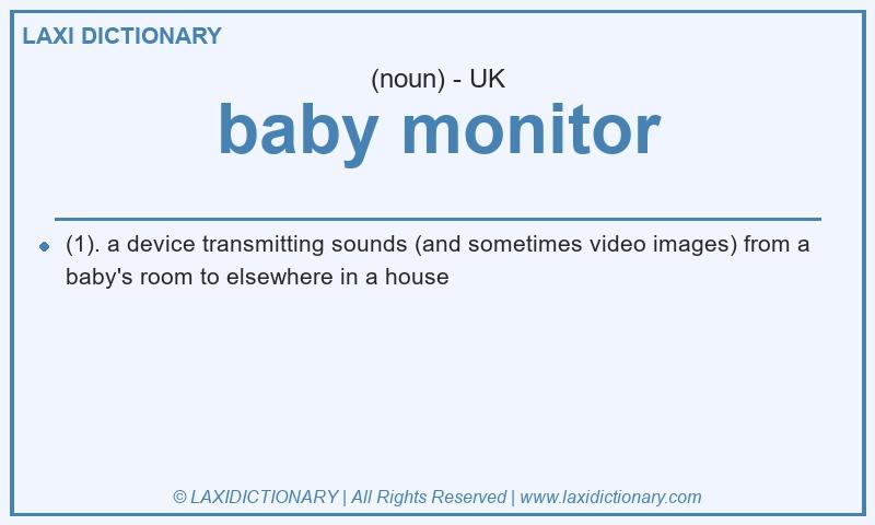 Definition baby monitor in British English