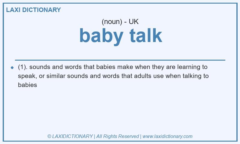 Definition baby talk in British English