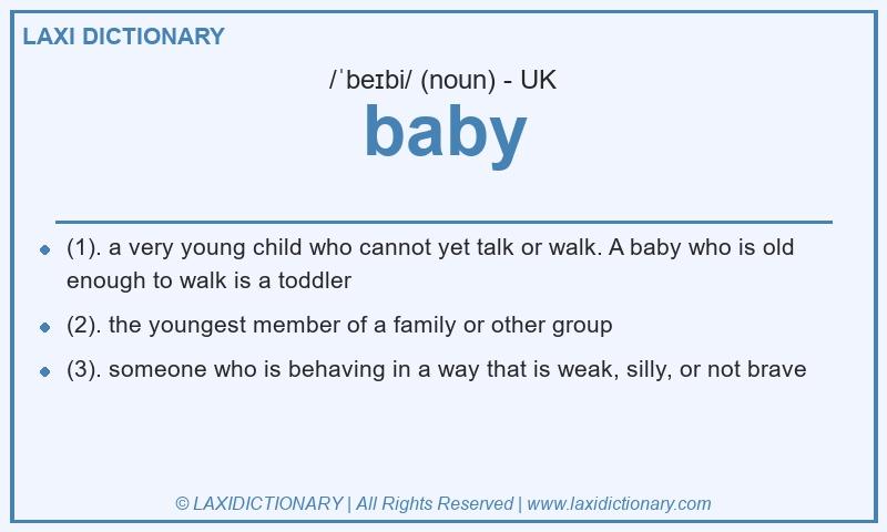Definition baby in British English