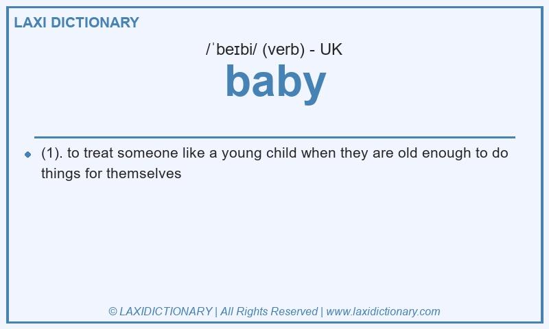 Definition baby in British English