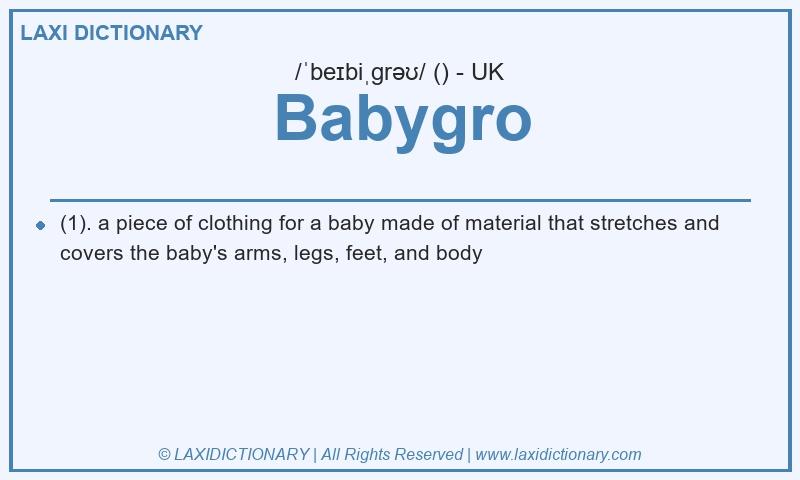 Definition Babygro in British English