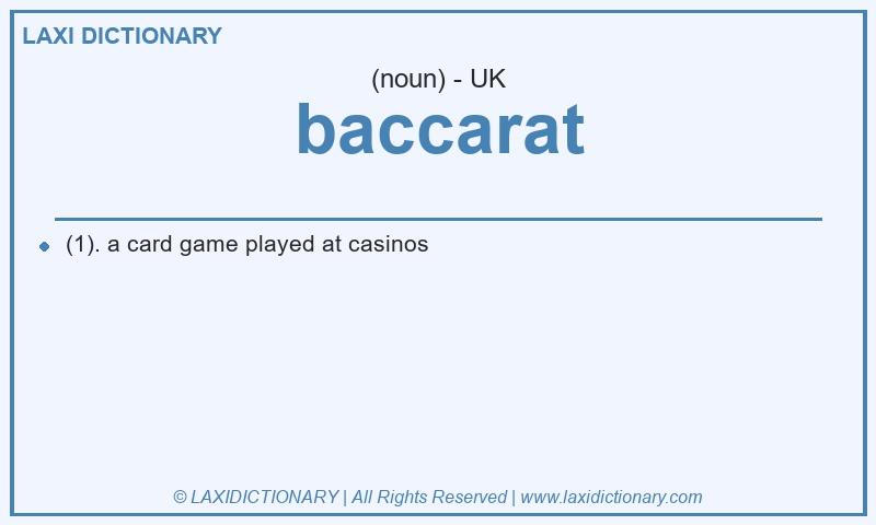 Definition baccarat in British English