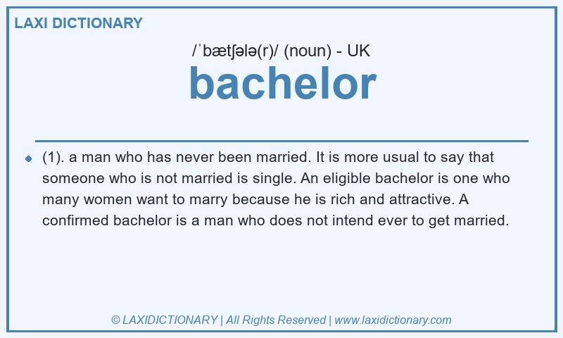 Definition bachelor in British English