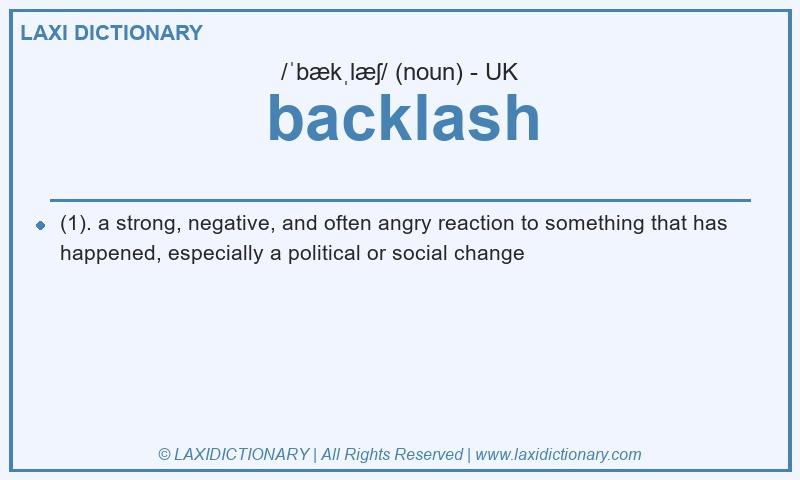Definition backlash in British English