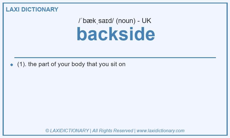 Definition backside in British English