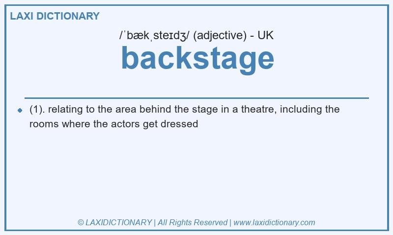 Definition backstage in British English