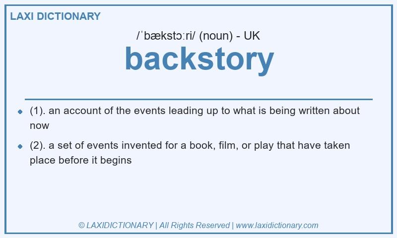 Definition backstory in British English