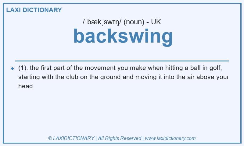 Definition backswing in British English