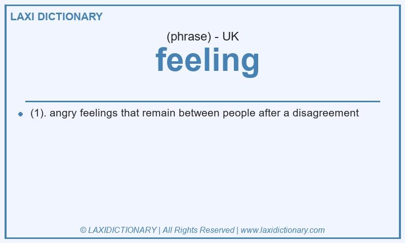 Definition  feeling in British English