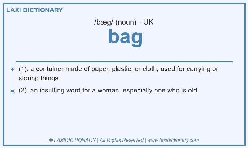 Definition bag in British English