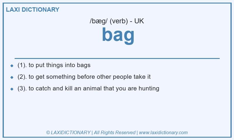Definition bag in British English