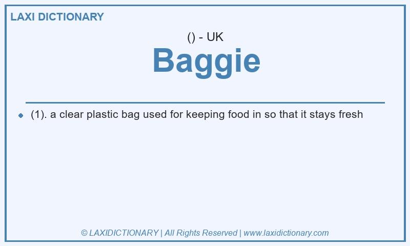 Definition Baggie in British English