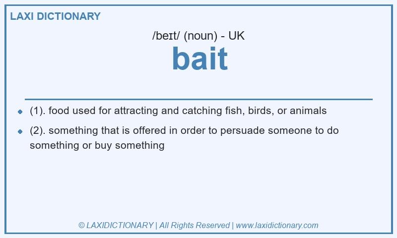 Definition bait in British English