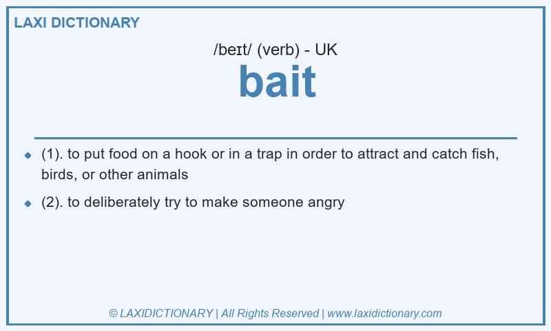 Definition bait in British English