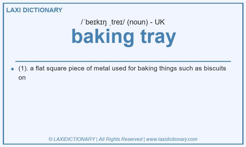 Definition baking tray in British English