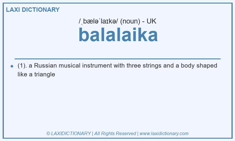 Definition balalaika in British English