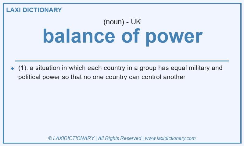 Definition balance of power in British English