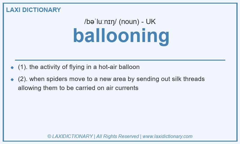 Definition ballooning in British English