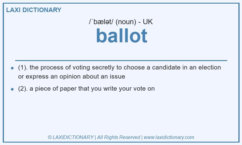 Definition ballot in British English