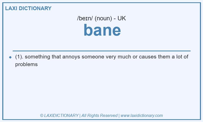 Definition bane in British English