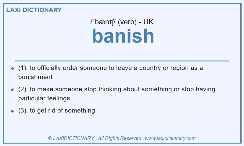 Definition banish in British English