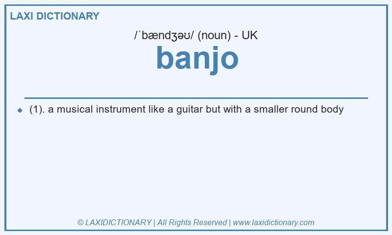 Definition banjo in British English