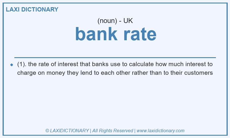 Definition bank rate in British English
