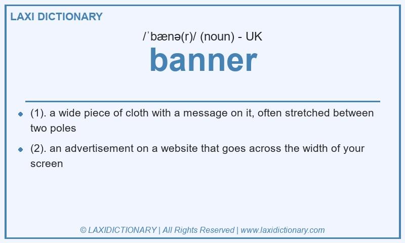 Definition banner in British English