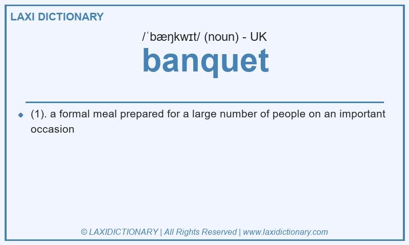 Definition banquet in British English