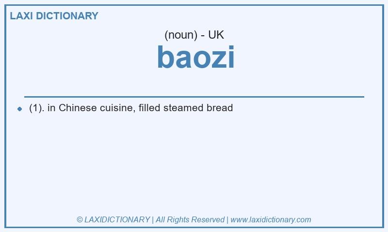 Definition baozi in British English